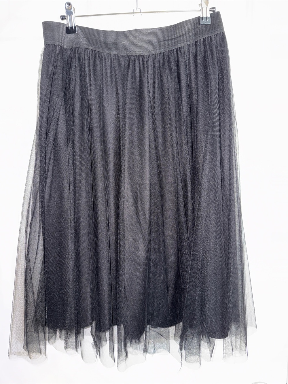 Black Tulle Midi Skirt 🦇